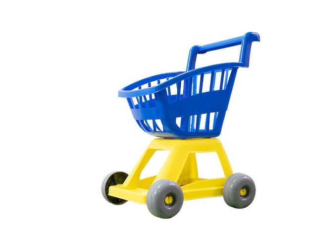 Plastic little shopping cart for baby child for shopping with parents