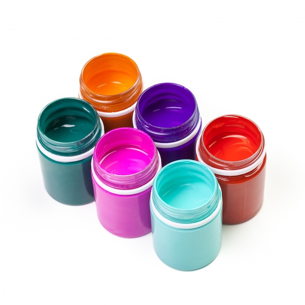 Фото Пластиковые бутылки с краской для искусства