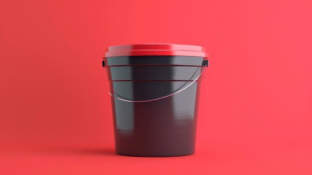 plastic paint bucket mockup