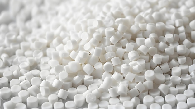 Plastic pellets Background Closeup Plastic granules Polymer plastic beads resin polymer