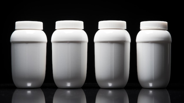 Foto modello di barattoli di pillole di plastica creati con la tecnologia generative ai