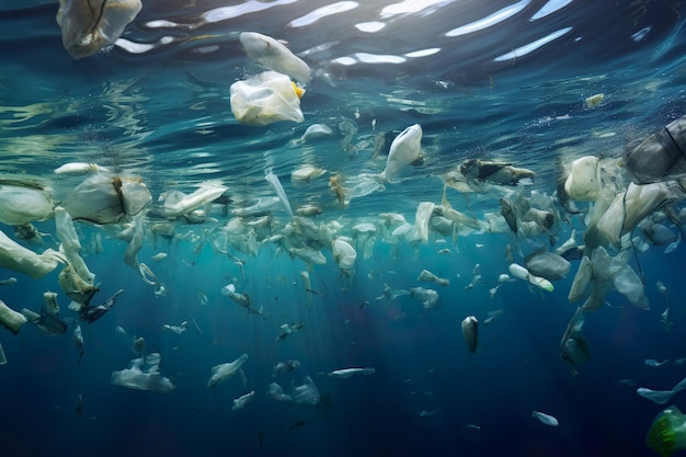 写真 海洋のプラスチック汚染が海洋生物に害を及ぼしている