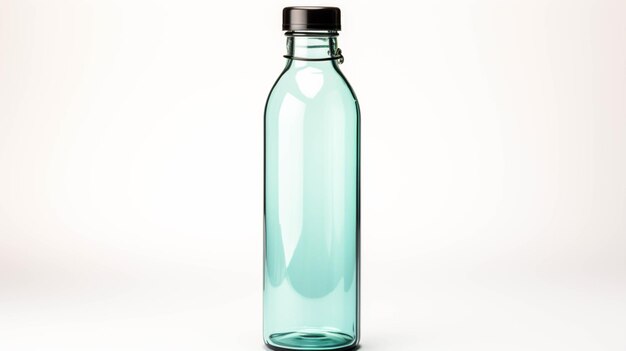 Plastic Reusable water bottle on white background