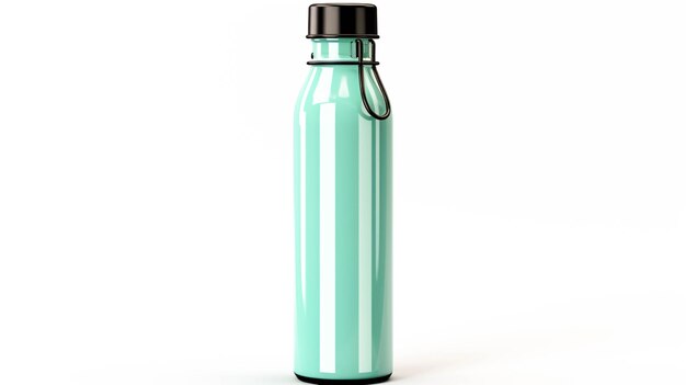 Plastic Reusable water bottle on white background