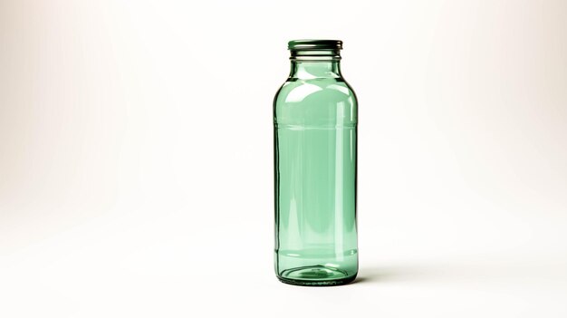 Plastic Reusable water bottle on white background