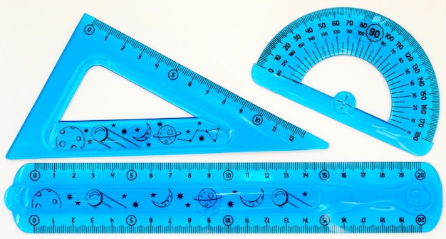 Plastic ruler protractor triangle