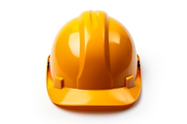 Photo plastic safety helmet work safety and construction industry concept