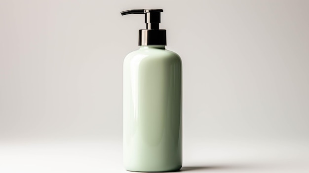 Plastic shampoo-conditioner fles op witte achtergrond