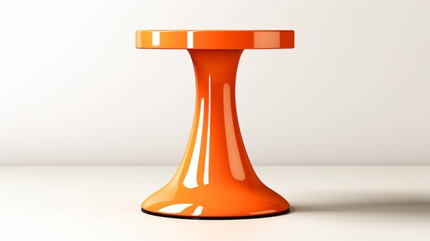 Photo plastic side tables on white background