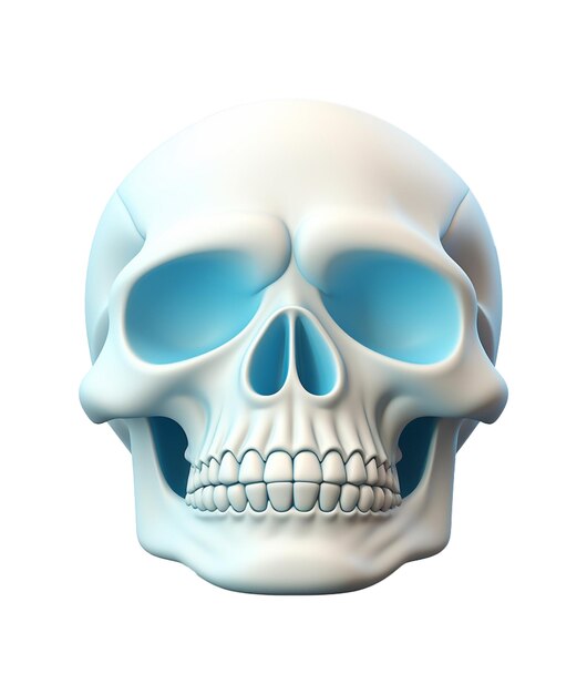 Plastic skull model Pastel colour AI generate illustration