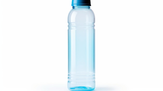 Plastic Sports Water Bottle on White Background