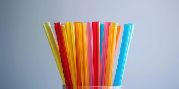 Photo plastic straw