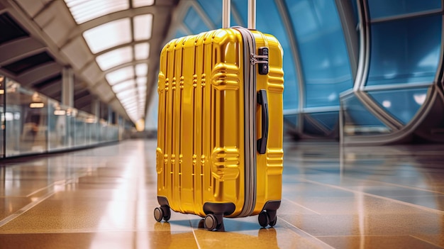 Plastic Suitcase in the airport