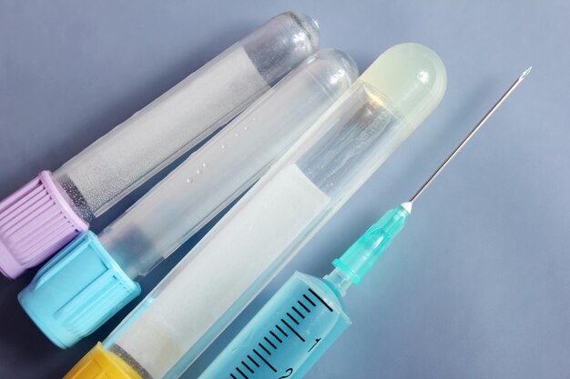 Plastic syringe medical Hospital concept