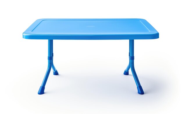 Plastic Table in a Brilliant Shade of Blue isolated on transparent Background