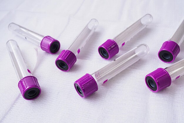 plastic test tubes with caps for the collection of samples blood sampling tubes