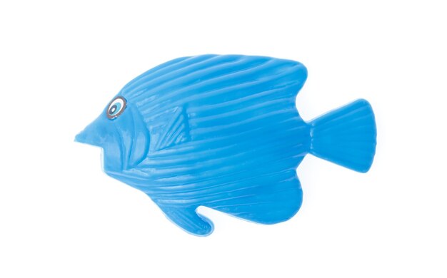 Plastic Toy Animal fish isolated on white background