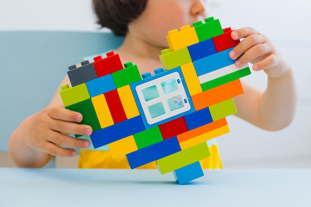 Plastic toy blocks