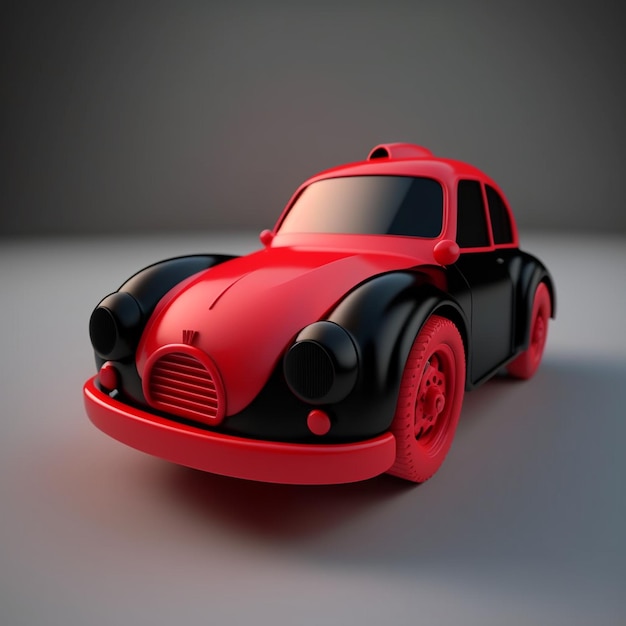 プラスチックのおもちゃの車 3 d レンダリング イラスト画像壁紙