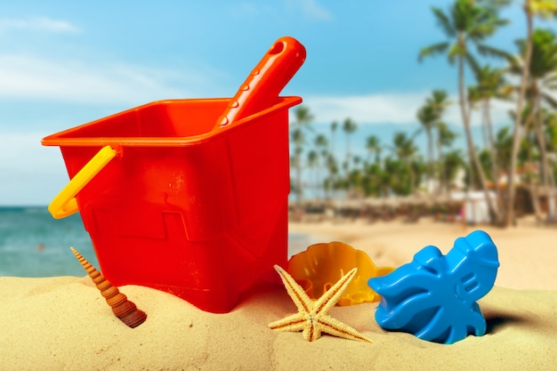 Plastic toys for beach