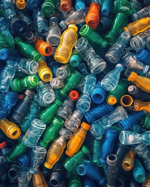 plastic used bottles for recycling