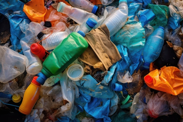 Truck overloaded with plastic containers - Stock Image - C047/7908 -  Science Photo Library