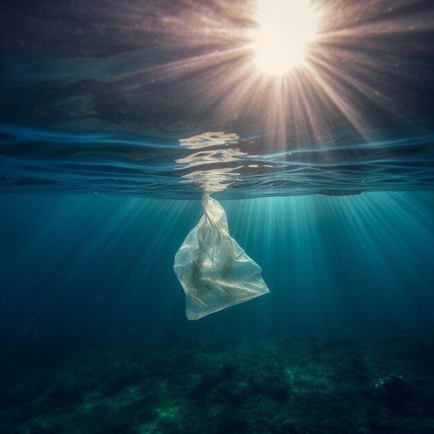 깊은 바다 에 있는 플라스틱 폐기물