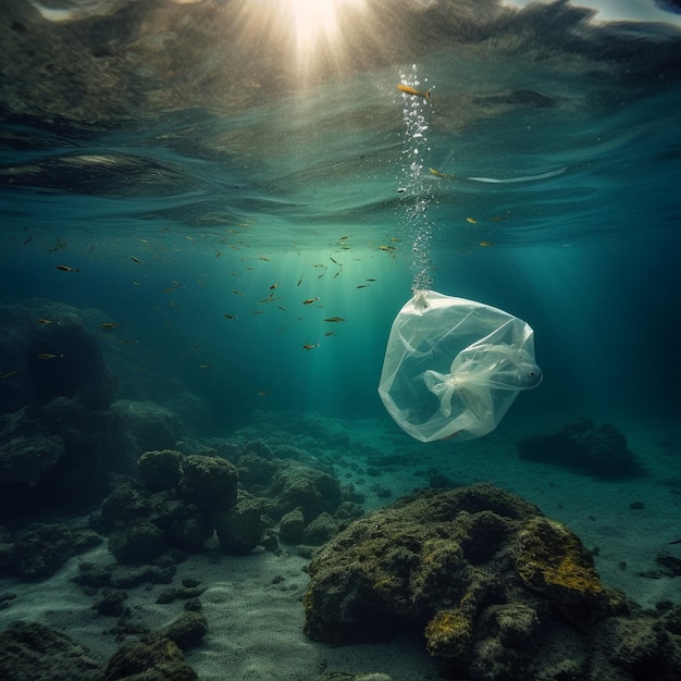 海底のプラスチック廃棄物