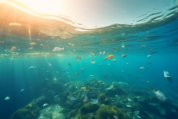 海底のプラスチック廃棄物