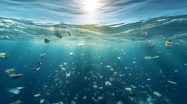 海底のプラスチック廃棄物