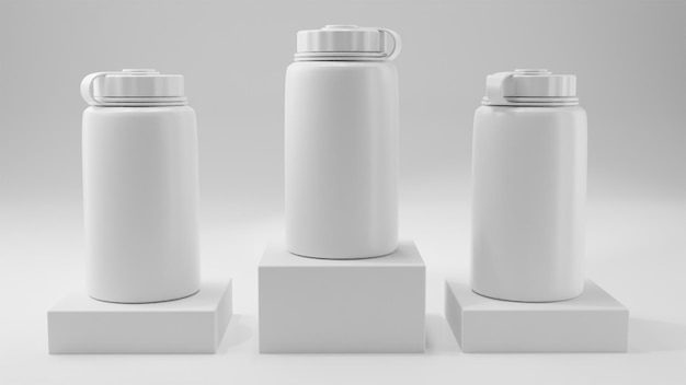 plastic water bottle 3d render