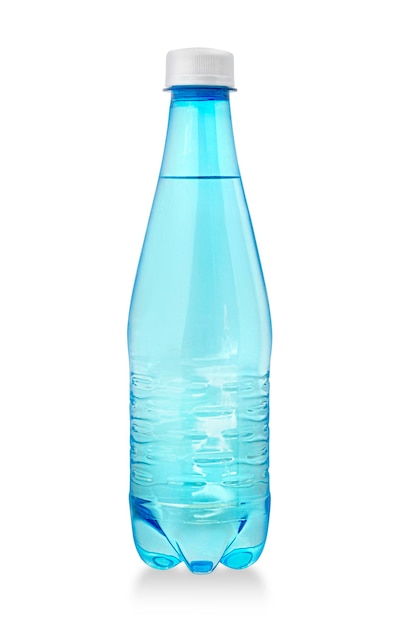 plastic water bottle isolated with clipping path