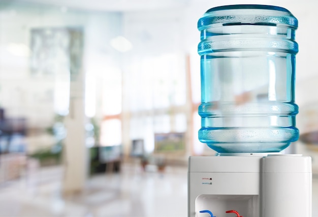 Plastic Water cooler over nature background