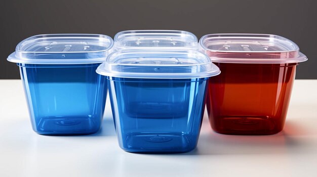 Plasticcontainers geïsoleerd op wit