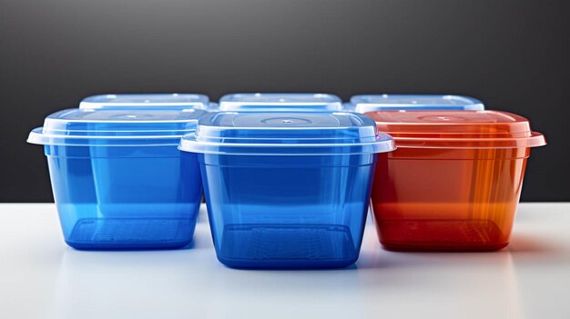 Plasticcontainers geïsoleerd op wit