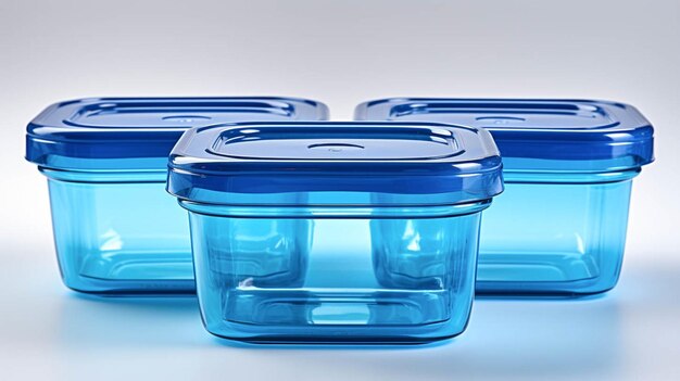 Foto plasticcontainers geïsoleerd op wit