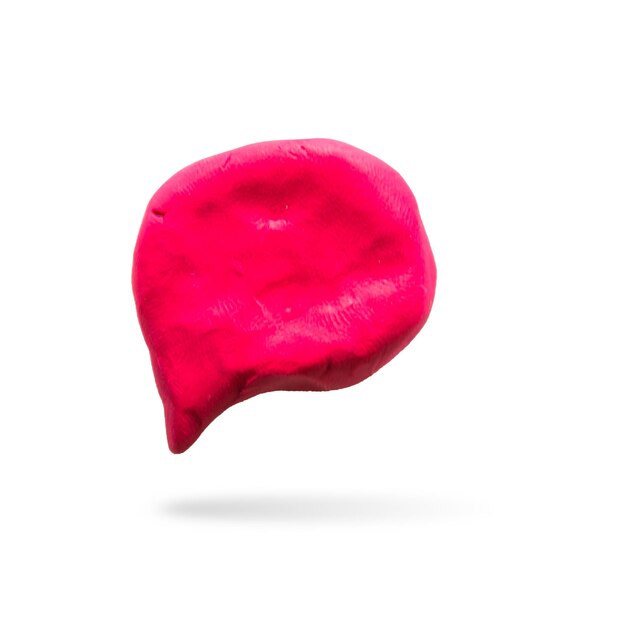 Plasticine speech bubble on isolated background