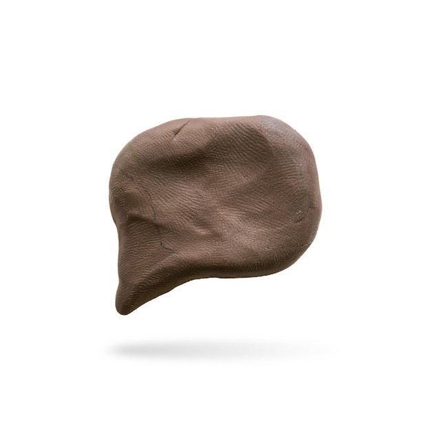 Plasticine speech bubble on isolated background