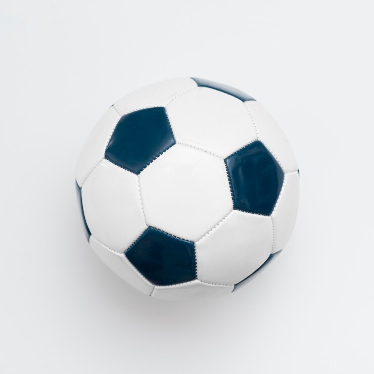 Foto plat leggen van voetbal