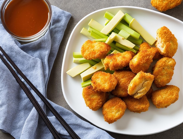 plate of boneless chicken