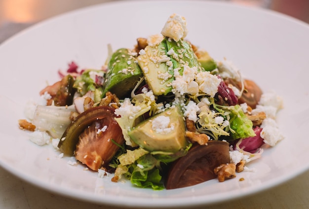 Plate of chicken caesar salad