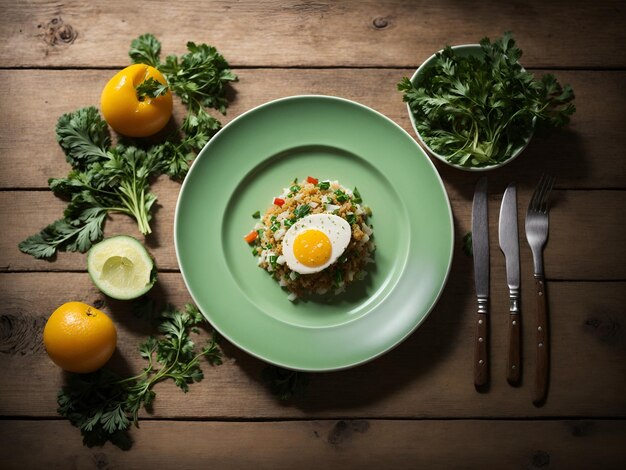 A plate containing a healthy meal