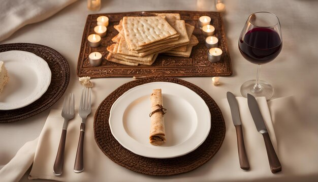 a plate of crackers and crackers is on a table