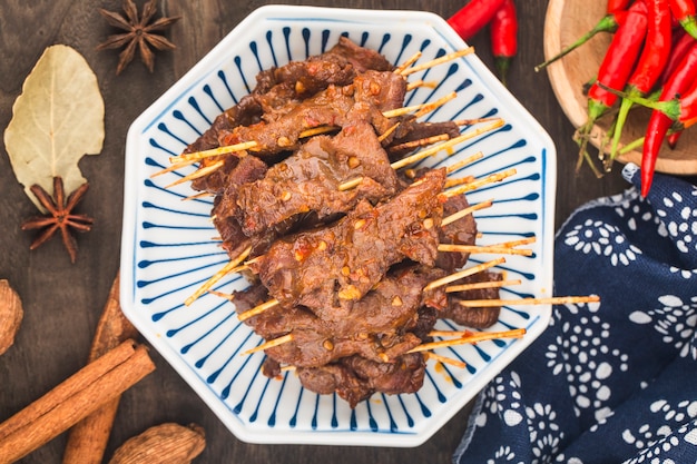 美味しい牛肉のプレート、