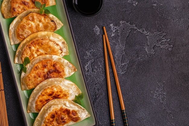 A plate of delicious dumplings