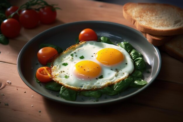 a plate of eggs on a table