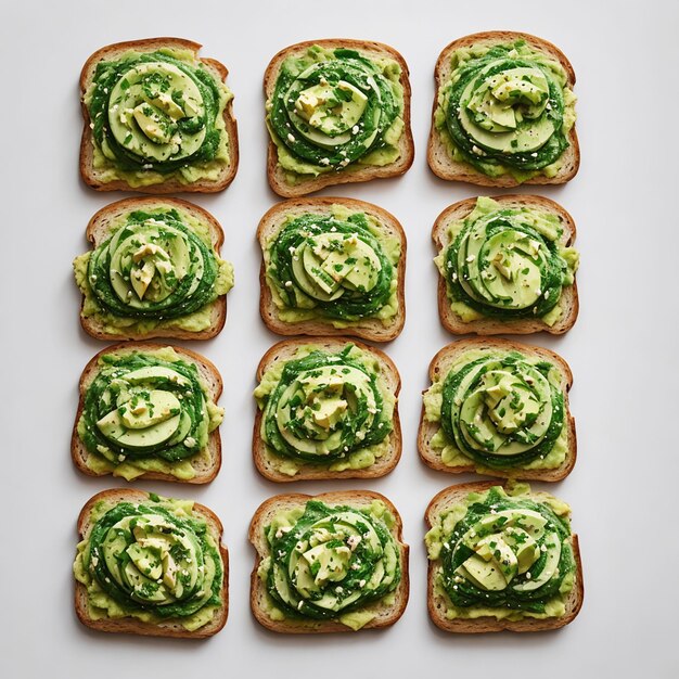 Photo a plate of excellent avocado toast stands alone against a blank white backdrop ai generator