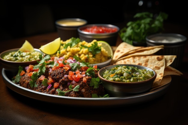 a plate of food on a table