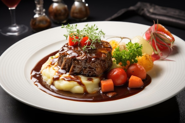 a plate of food on a table