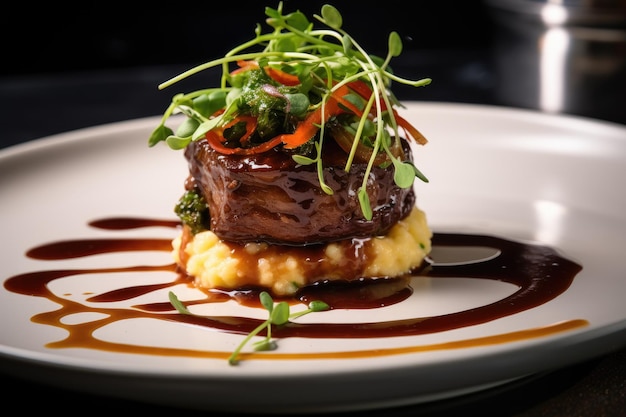 a plate of food on a table